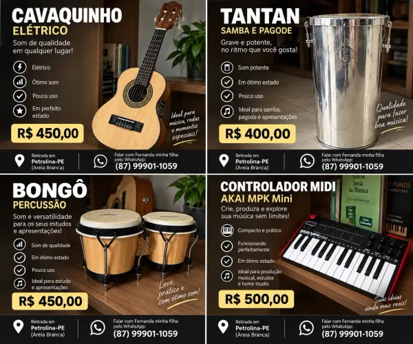 Instrumentos (vendas separadas)
