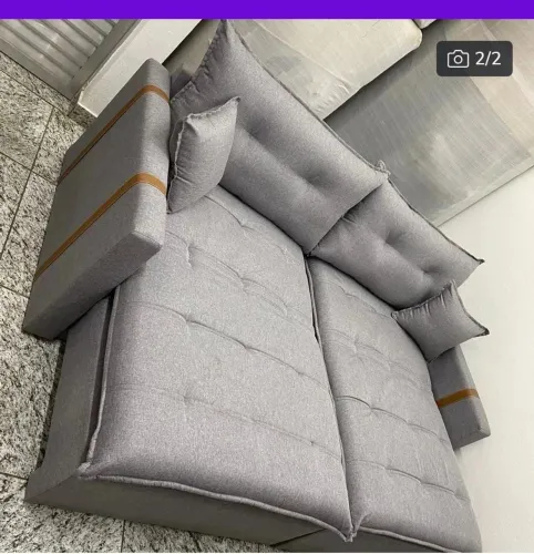 Sofá retrátil no tecido linho para deixar sua sala elegante