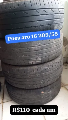 Quatro pneu aro 16 205/55 mais de meia vida tem que vir buscar