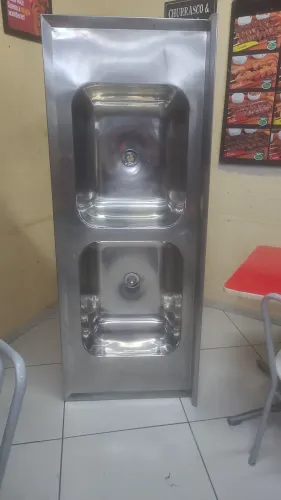 Pia inox e churrasqueira eletrica industrial