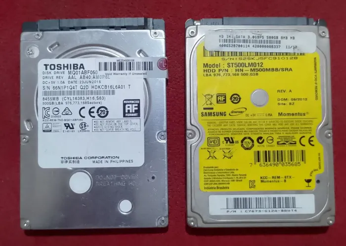 Hd's 500 GB para notebook & Playstation