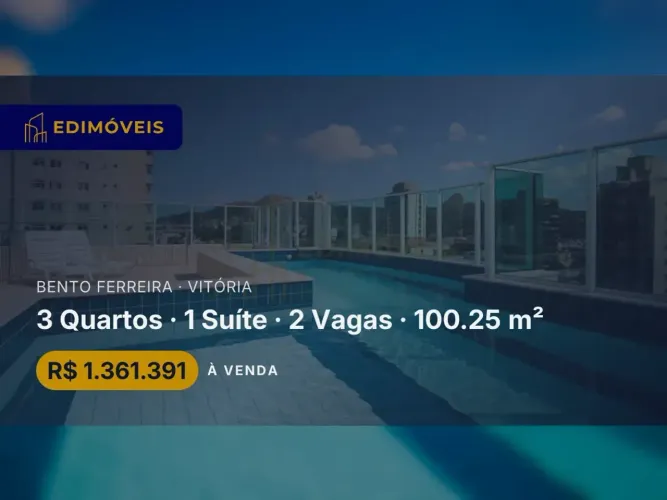 Pronto para Morar: Apartamento de 3 Quartos em Bento Ferreira, Vitória