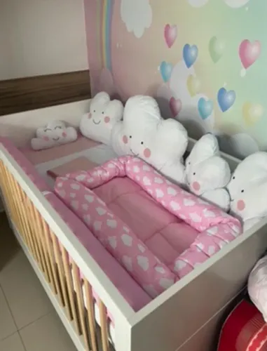 Berço mini cama Boom Plus 2 em 1 Square - Branco Fosco