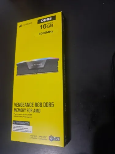 Memória Ram DDR5 1x16GB Vengeance Corsair (RGB) for AMD 6000mhz