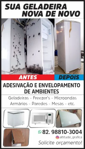 Adesivação Geladeira e Freezer
