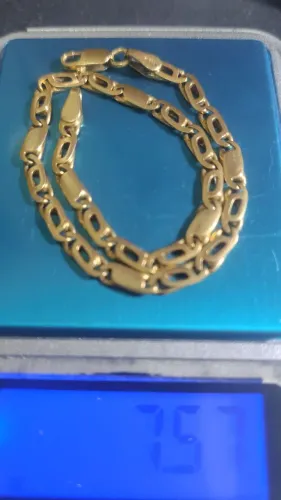 Pulseira Maciça Ouro 18 kilates Peso 7.57 Gramas 4 mm