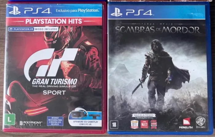 Jogos PS4 - GT Sport e Mordor