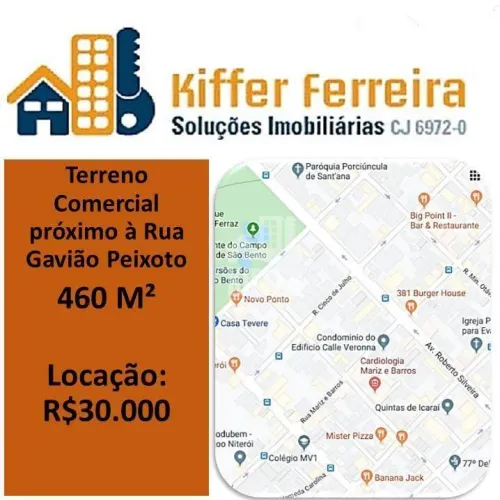 Terreno para alugar, 461 m² por R$ 38.250,00/mês - Icaraí - Niterói/RJ