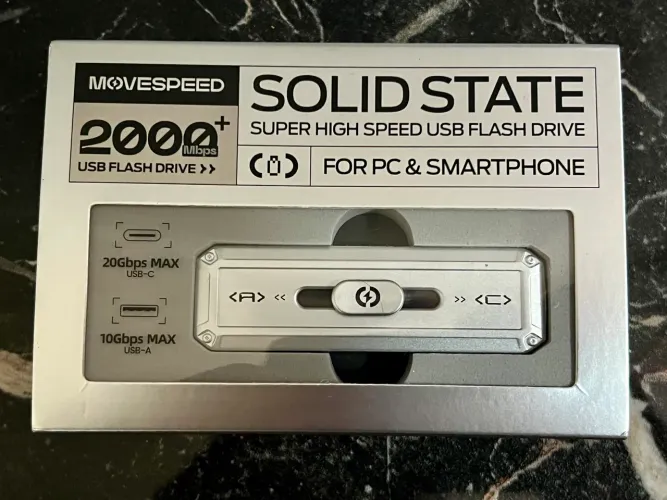SSD Portátil Drive estado sólido pen drive 256gb 2000mbps rápido USB c