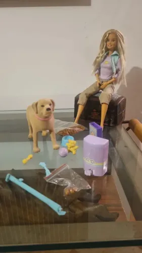 Barbie e Cachorro Tanner (Mattel 2006) - Rara / Colecionável Com Acessórios