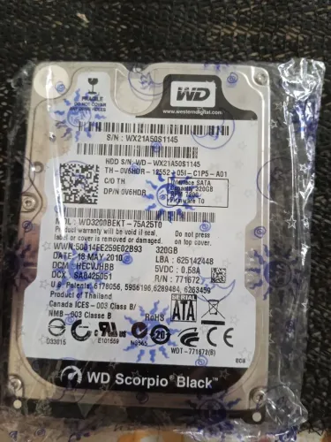 HD Notebook 320GB SATA Western Digital Scorpio Black (7200 RPM)