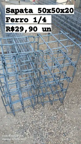 Sapata Ferro 8,0mm 50x50x20 