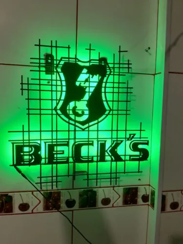 Luminoso de Metal Cerveja Becks