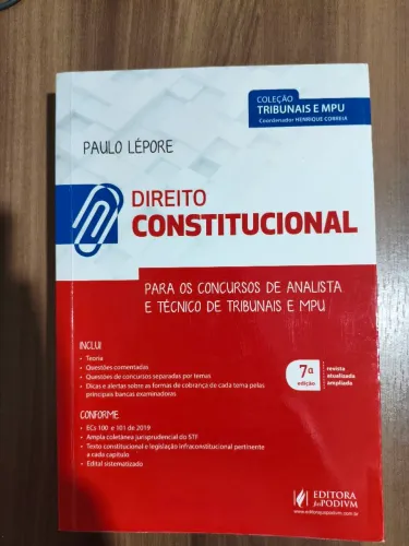 Livro de Direito Constituição ano 2020