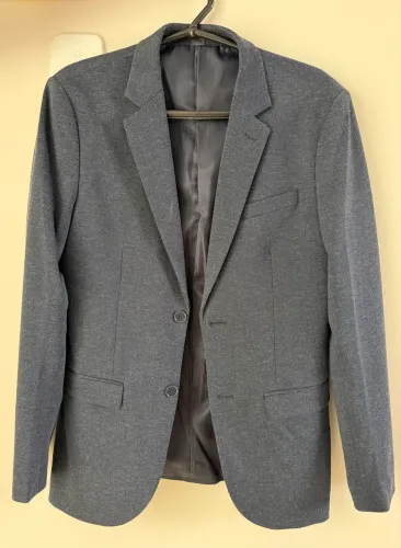 Paletó Super Slim Performance Com Bolsos Azul Escuro