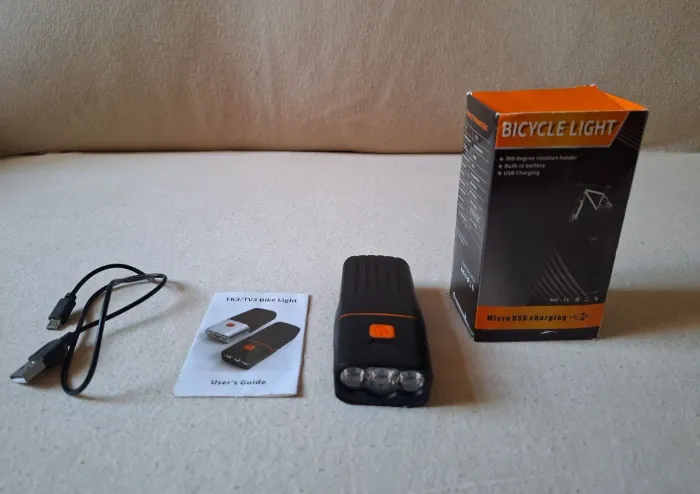 Lanterna de led recarregável para bike