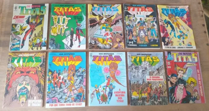 Lote de 10 Gibis Os Novos Titãs - Editora Abril
