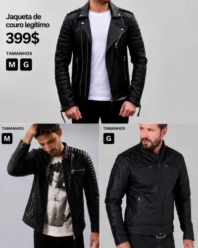 Jaqueta de Couro Legítimo 399$