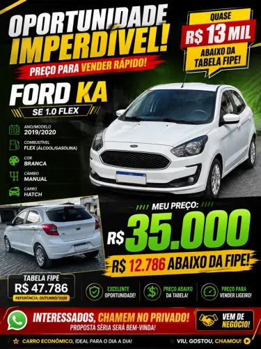 Ford KA 1.0 Se/se Plus Tivct Flex 5P 2020