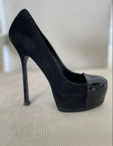 YSL Yves Saint Laurent Tribtoo 105 Preto Original Tam. 35 + Dust Bag