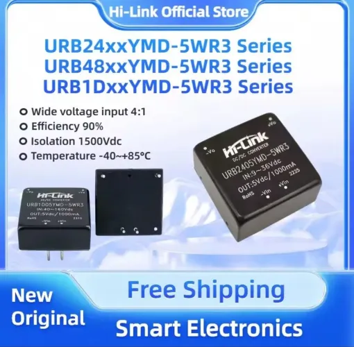 Conversor DC/DC Hi-Link URB2405YMD-5WR3 9-36V para 5V 1A