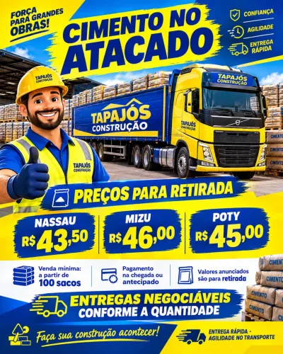 Venda de cimento atacado e varejo