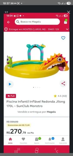 Piscina infantil inflavel