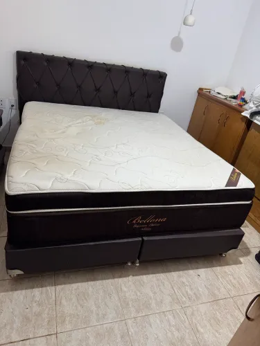 Cama box king + cabeceira - Entrego 