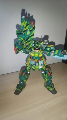 Gundam Jesta Canon MG pintado e montado selva guerra
