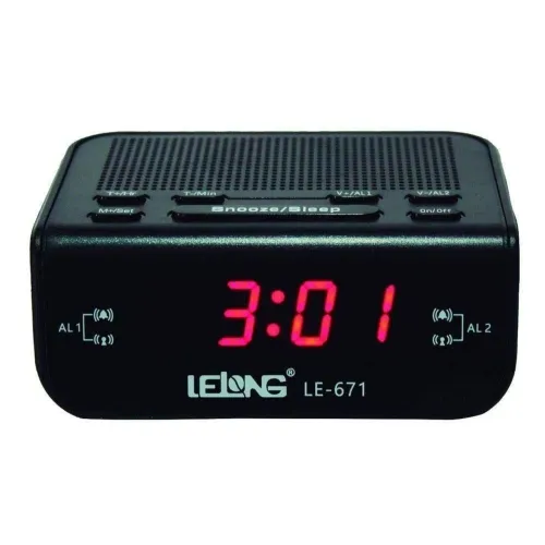 Rádio relógio Lelong LE-671