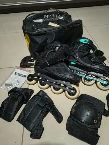 Patins n.33-36 (m) com itens de segurança em excelente estado 