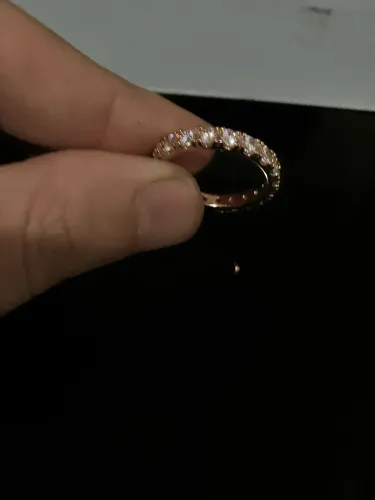 Anel Pandora Rose Original - Cravejado com Zircônias