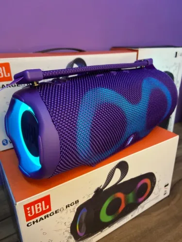 Caixa de Som Bluetooth Charge 6 Led RGB roxo an4