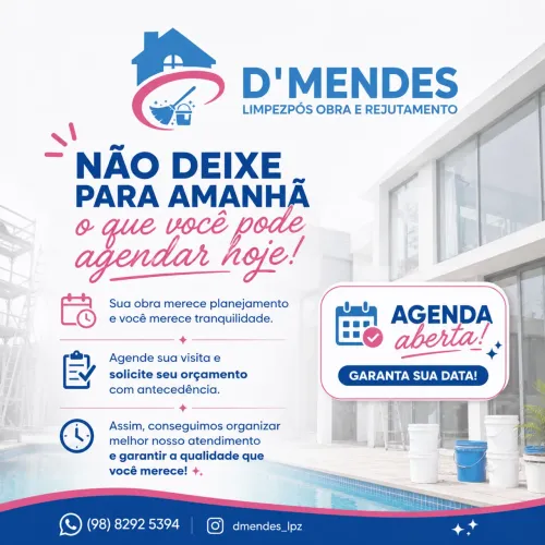 Limpeza pós-obra e rejuntamento