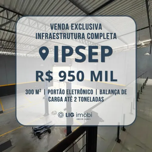 Oportunidade no IPSEP | Galpão Espaçoso com 300m² e infraestrutura completa pro seu negóci