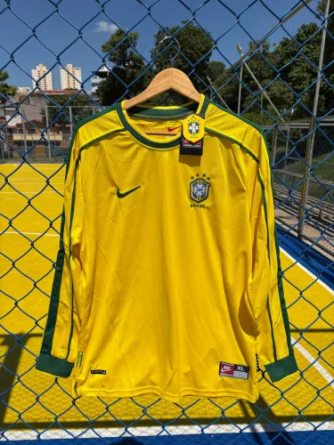 Camisa Nike Brasil 1998 manga longa 