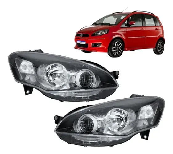 Par Farol Fiat Idea 2010 2011 2012 2013 A 2016 Mascara Negra Ambos Lados
