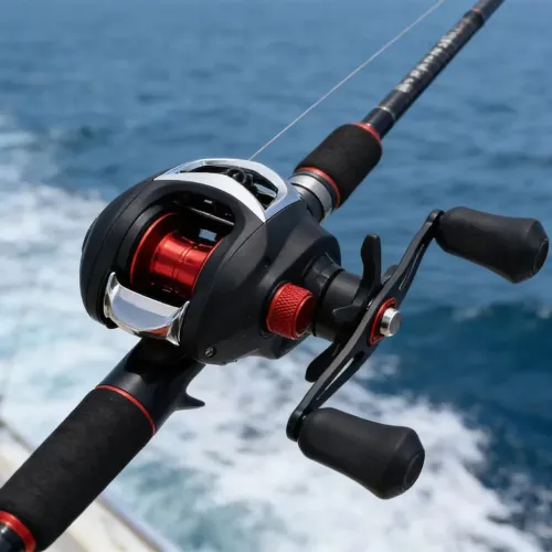 Carretilha de pesca perfil baixo 
