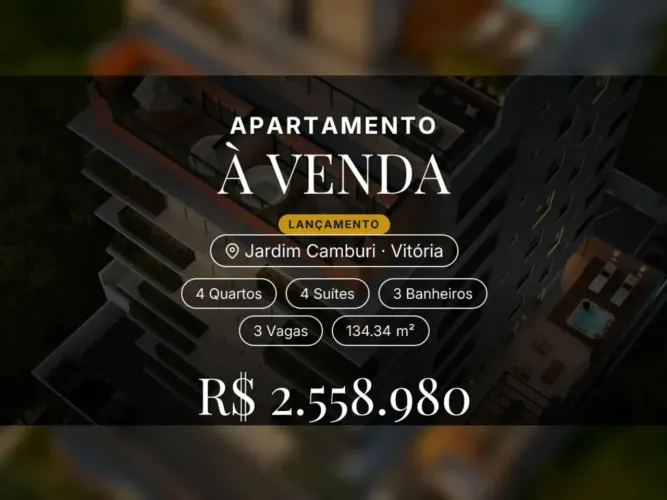 Jardim Camburi espera por você: Apartamento Garden com 3 vagas de garagem