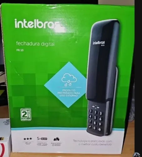 Fechadura digital eletrônica FR 10 intelbras preta