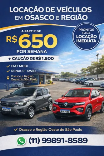 ALUGUEL CARRO PARA MOTORISTA DE APLICATIVO 