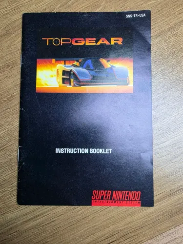Manual Jogo Top Gear Super Nintendo Original