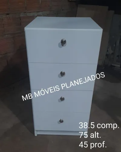 Gaveteiro novo 100% MDF branco 