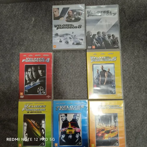 Coleção dvd velozes furiosos 1,2,3,4,6,7,8