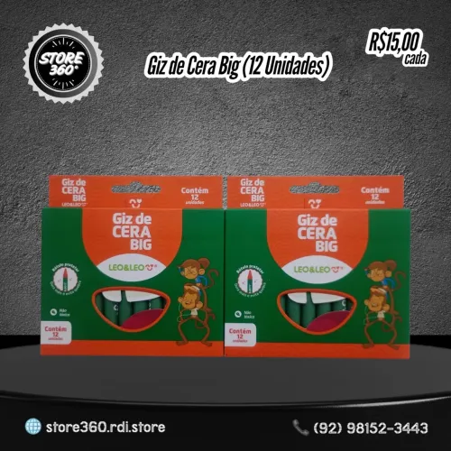 Giz de Cera Big - 12 Unidades 