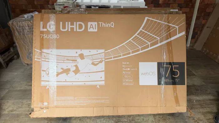 Smart TV LG 75" 4K UHD ThinQ AI - Tela trincada