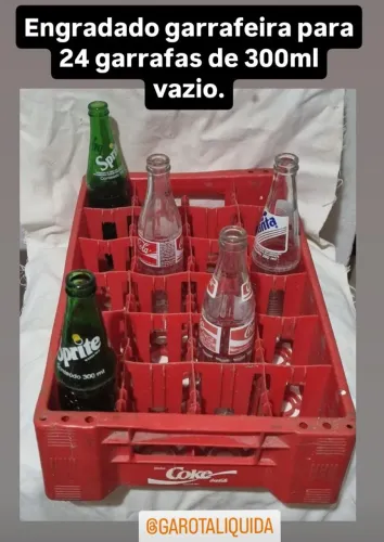 Engradado garrafeira para 24 garrafas de 300ml vazio