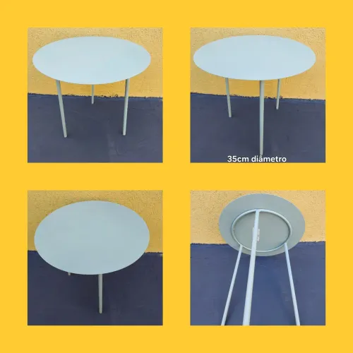 Mesa em aço decoração