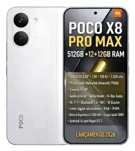 Poco X8 pro Max 512/ 12 de ram bateria 8500 Mah novo