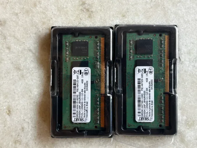 Memória RAM DDR3 8GB (2x4GB) Notebook Pcl3-12800s 1.35V Smart 